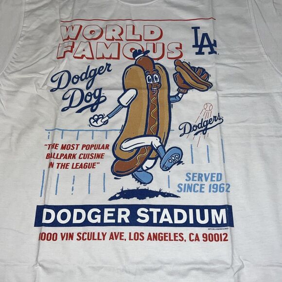 LA Dodgers Mitchell & Ness Dodger Stadium Dodger Dog T-Shirt Men’s Medium - Picture 3 of 7